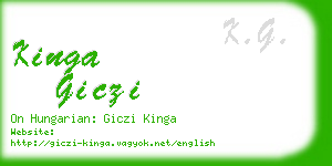 kinga giczi business card